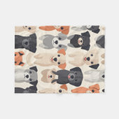 Couverture Polaire Papier Motif pour chiens mignons (Devant (Horizontal))