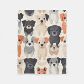 Couverture Polaire Papier Motif pour chiens mignons (Devant)