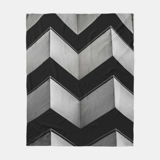COUVERTURE POLAIRE PAPIER NOIR ET BLANC CHEVRON (Devant)
