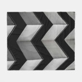 COUVERTURE POLAIRE PAPIER NOIR ET BLANC CHEVRON (Devant (Horizontal))