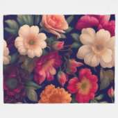 Couverture Polaire Papier peint à motifs floraux (Devant (Horizontal))