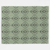 Couverture Polaire Papier peint baroque en vert (Devant (Horizontal))