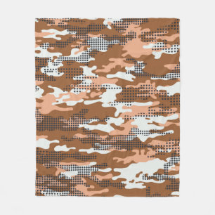 Couverture Polaire Papier peint Camouflage à couture abstraite pois