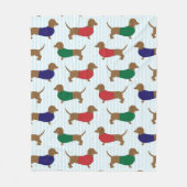 Couverture Polaire papier peint dachshund (Devant)