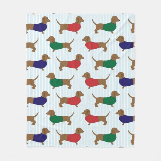 Couverture Polaire papier peint dachshund (Devant)