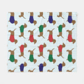 Couverture Polaire papier peint dachshund (Devant (Horizontal))