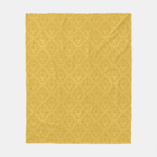 Couverture Polaire Papier peint floral d'or de luxe