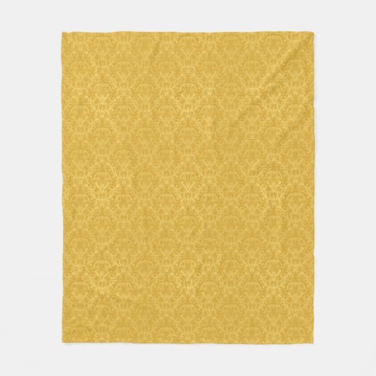 Couverture Polaire Papier peint floral d'or de luxe (Devant)
