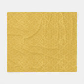 Couverture Polaire Papier peint floral d'or de luxe (Devant (Horizontal))