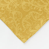 Couverture Polaire Papier peint floral d'or de luxe (Coin)