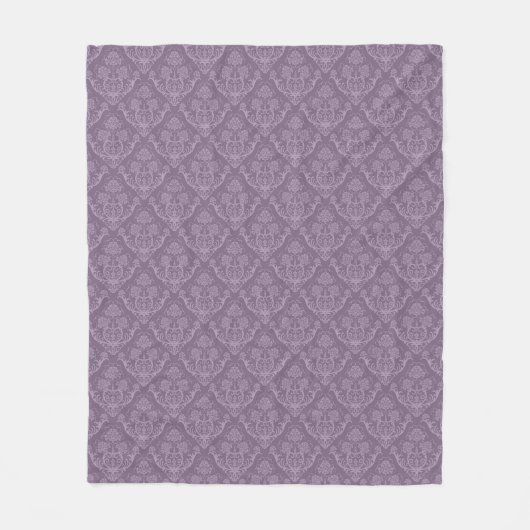 Couverture Polaire Papier peint floral pourpre (Devant)