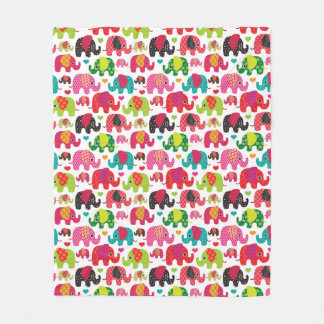 Couverture Polaire papier peint motif rétro éléphant enfants