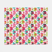 Couverture Polaire papier peint motif rétro éléphant enfants (Devant (Horizontal))