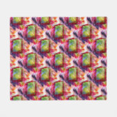 Couverture Polaire Papier peint vert et rouge abstrait (Devant (Horizontal))