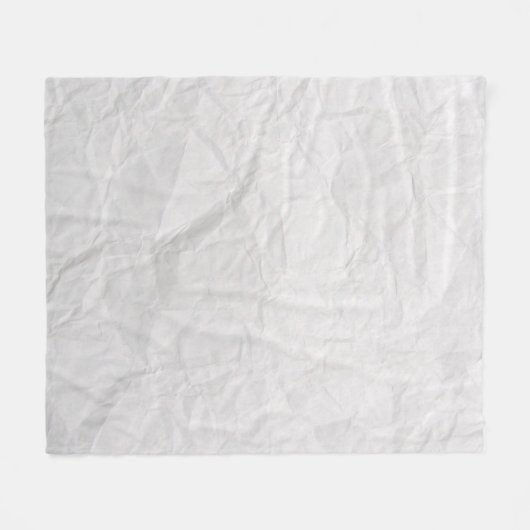 Couverture Polaire Papier ridé blanc texture mignonne (Devant (Horizontal))