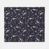Couverture Polaire Papiers Lady Glam Noir Et Gris Design (Devant (Horizontal))