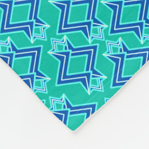 Couverture Polaire Papiers peints Art Déco, turquoise et cobalt
