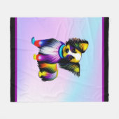 Couverture Polaire Papillion Pop Art Pastel (Devant (Horizontal))