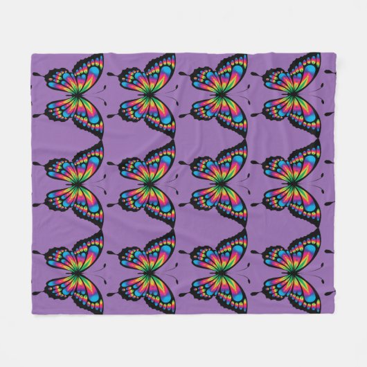 Couverture Polaire Papillon Abstrait (Devant (Horizontal))