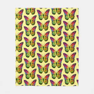 COUVERTURE POLAIRE PAPILLON ABSTRAIT