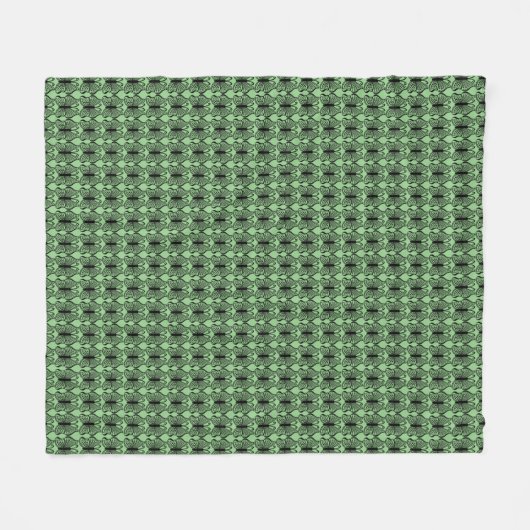 Couverture Polaire Papillon Abstrait Motif Sage vert (Devant (Horizontal))