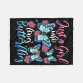 Couverture Polaire Papillon Aime Juste Une Fille Qui Aime Les Papillo (Devant (Horizontal))