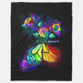 Couverture Polaire Papillon arc-en-ciel (Devant)