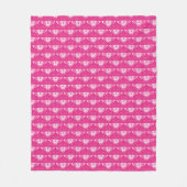Couverture Polaire Papillon Art déco stylisé - rose fuchsia (Devant)