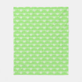 Couverture Polaire Papillon Art déco stylisé - vert citron (Devant)