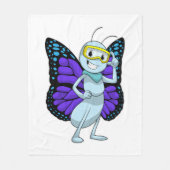 Couverture Polaire Papillon aux lunettes (Devant)