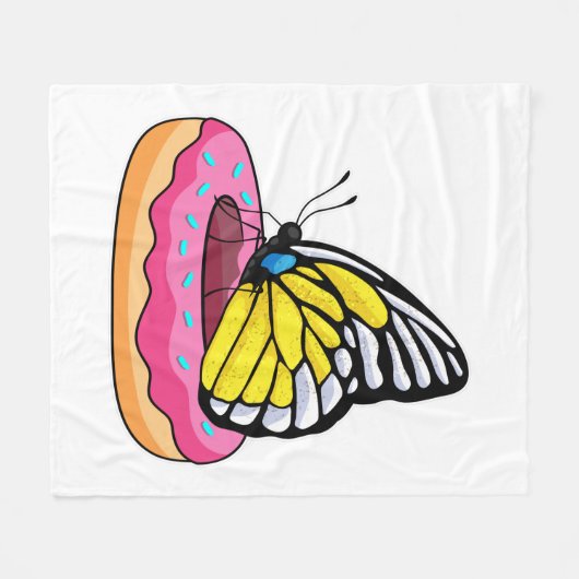 Couverture Polaire Papillon avec Donut (Devant (Horizontal))