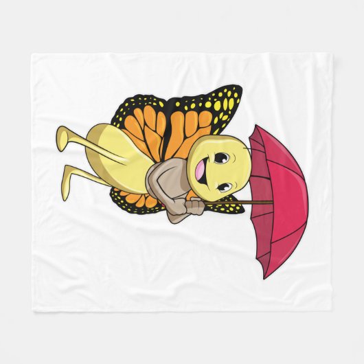Couverture Polaire Papillon avec parapluie (Devant (Horizontal))