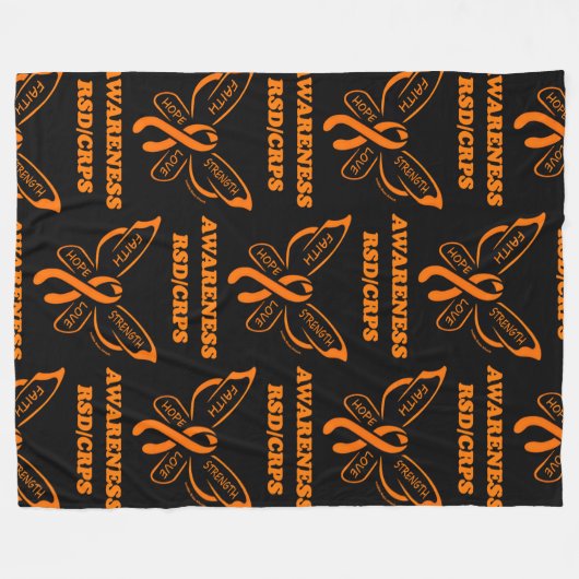 Couverture Polaire Papillon/Awareness...RSD/CRPS (Devant (Horizontal))