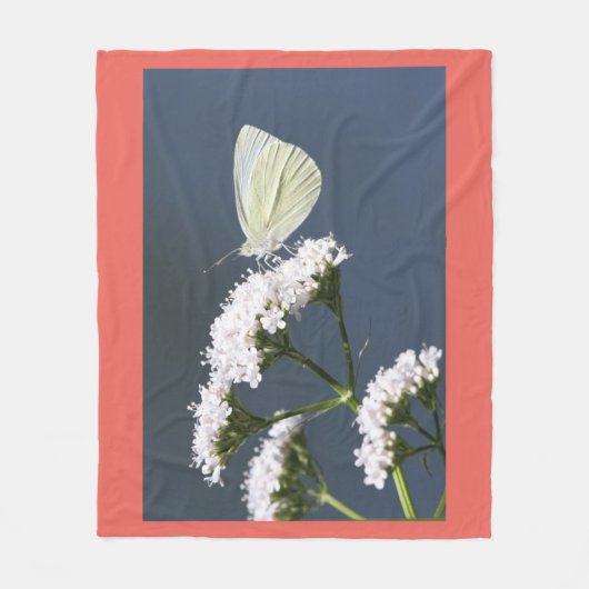 Couverture Polaire Papillon blanc (Devant)