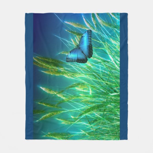 Couverture Polaire Papillon bleu (Devant)