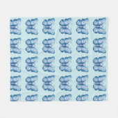 Couverture Polaire Papillon bleu (Devant (Horizontal))