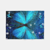 Couverture Polaire Papillon bleu élégant (Devant (Horizontal))