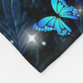 Couverture Polaire Papillon bleu élégant (Coin)