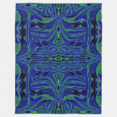 Couverture Polaire Papillon bleu en vert (Devant)