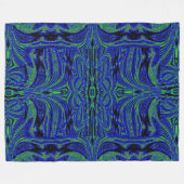 Couverture Polaire Papillon bleu en vert (Devant (Horizontal))
