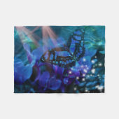 Couverture Polaire Papillon bleu magique (Devant (Horizontal))
