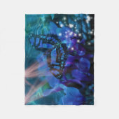 Couverture Polaire Papillon bleu magique (Devant)