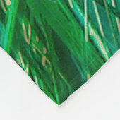 Couverture Polaire Papillon bleu Morpho sur herbe verte (Coin)