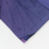 Couverture Polaire Papillon Bleu sur Fleurs Violettes (Coin)