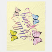Couverture Polaire Papillon Bonjour printemps (Devant)