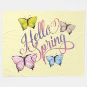 Couverture Polaire Papillon Bonjour printemps (Devant (Horizontal))