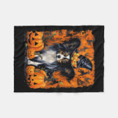 Couverture Polaire Papillon Chien Halloween (Devant (Horizontal))