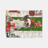 Couverture Polaire Papillon Chien Noël (Devant (Horizontal))