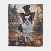 Couverture Polaire Papillon Citrouille Halloween effroi (Devant)