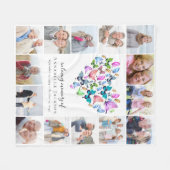 Couverture Polaire Papillon Coeur dans la mémoire amoureuse Collage p (Devant (Horizontal))